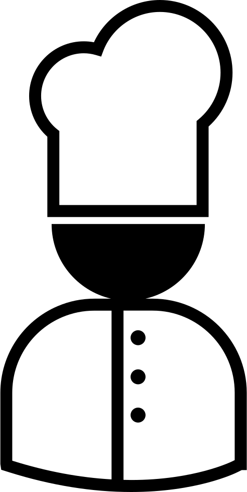 Male Chef With Uniform And Toque Comments - Toque Icon Png (492x980), Png Download