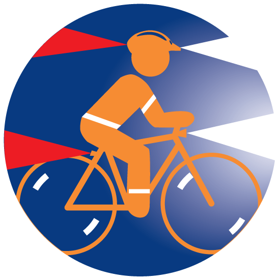 Wear A Helmet And Use Lights - Bicycle (563x563), Png Download