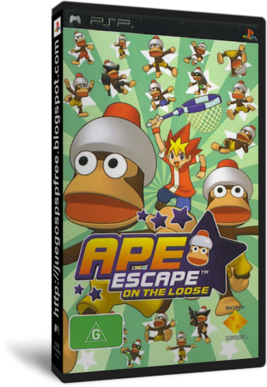 Ape Escape Game Psp (390x565), Png Download