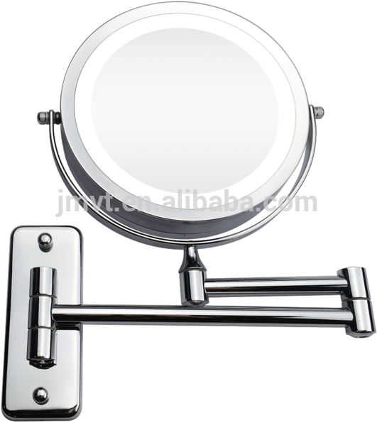 Luxury Modern Hinged Side Round Led Light Magnifying - Deghi Specchi E Applique Specchio Led Bagno 50x70 Rettangolare (640x640), Png Download