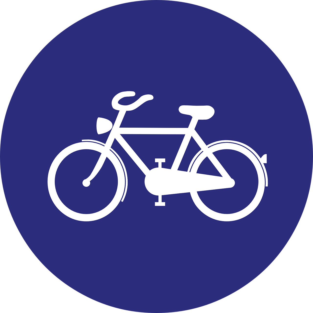 Germany, Cycle Path, Bicycle Lane, Road Sign - Road Signs Cycle Lane (1280x1280), Png Download