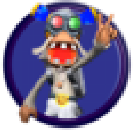 Battez Le Singe Blanc - Cartoon (480x480), Png Download