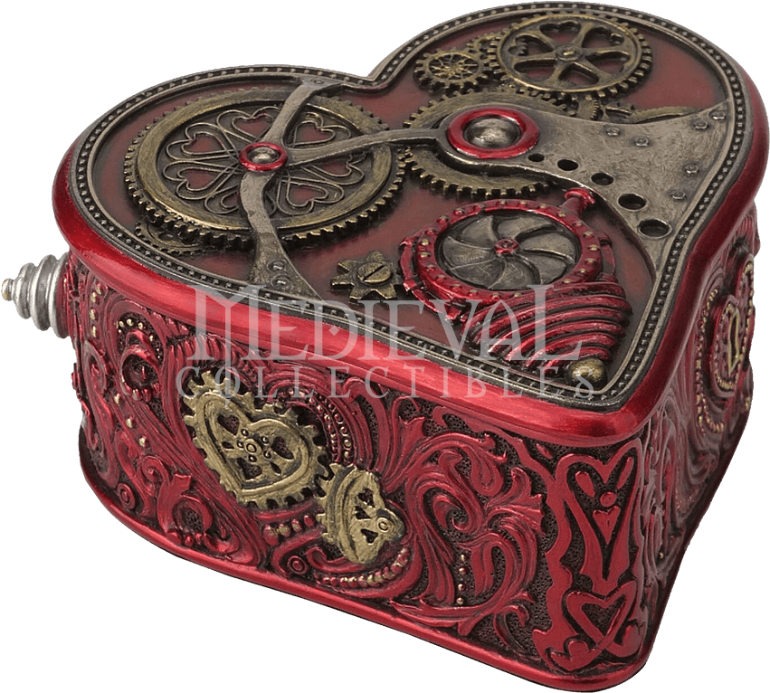Steampunk Heart Box (850x850), Png Download
