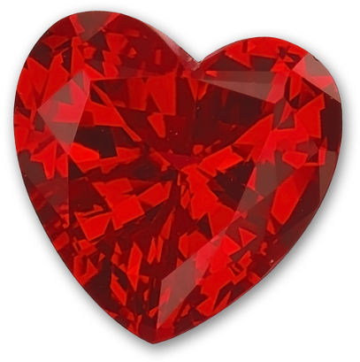 8x8mm Heart Shaped Gem Quality Chatham Lab Grown Ruby - Gemstone (430x430), Png Download