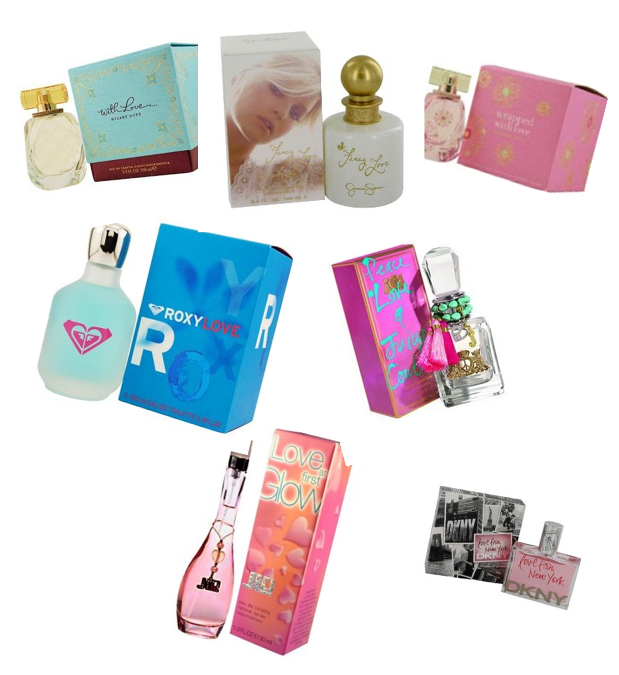 ﻿﻿with Love By Hilary Duff, Fancy Love By Jessica - Juicy Couture Peace Love Perfume For Women 3.4 Fl.oz (1205x1400), Png Download
