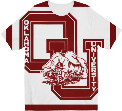 1960's Vintage Oklahoma Sooners ﻿sublimation Kids T-shirt - Active Shirt (500x500), Png Download