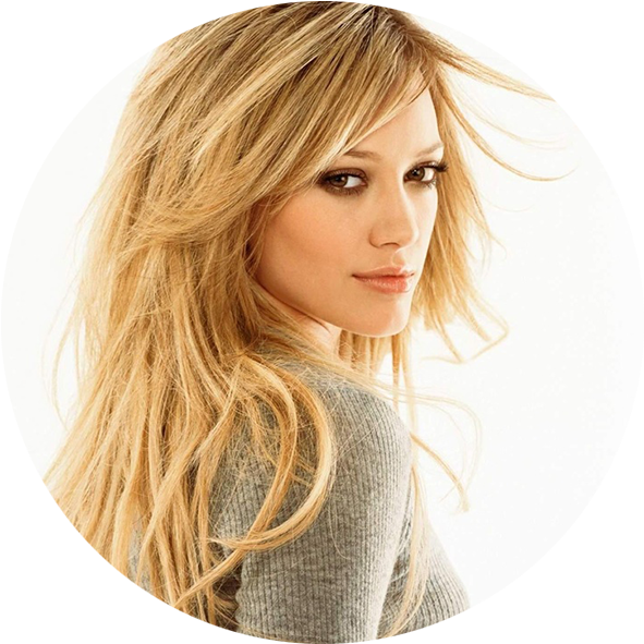 Hilary Duff Long Layers (615x608), Png Download