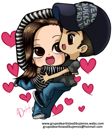 Enamorados Anime Png - Imagenes De Chibis Enamorados (400x450), Png Download
