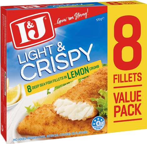 Crumbed Fish - J (560x460), Png Download