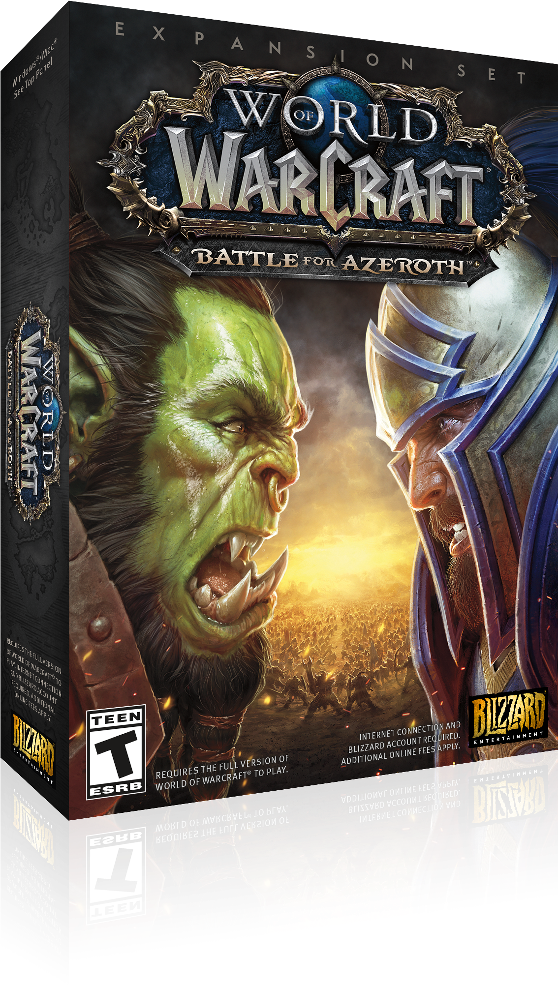 Wow Battleforazeroth 3d-left - World Of Warcraft Battle For Azeroth Box (1808x2550), Png Download