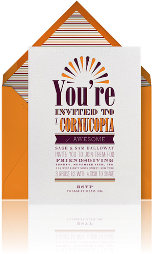 Crate And Barrel - - Funny Friendsgiving Invite (300x523), Png Download