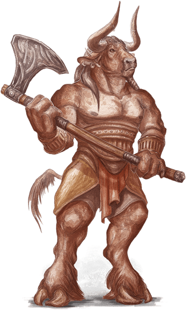 Minotaur - D&d Minotaur (392x618), Png Download