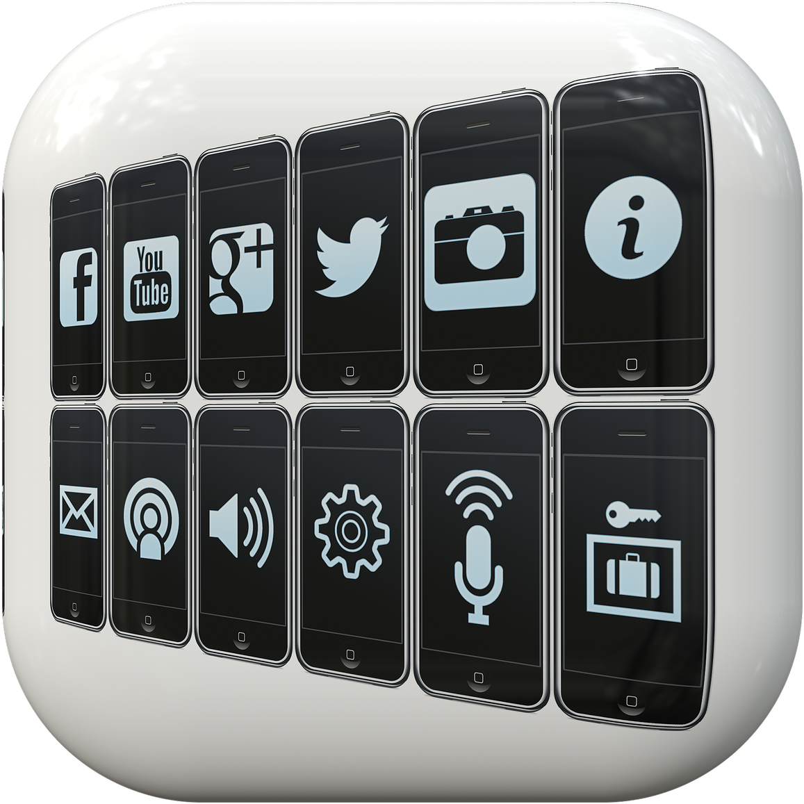 Button Symbol Icon Facebook Transparent Image - Social Media (1280x1280), Png Download