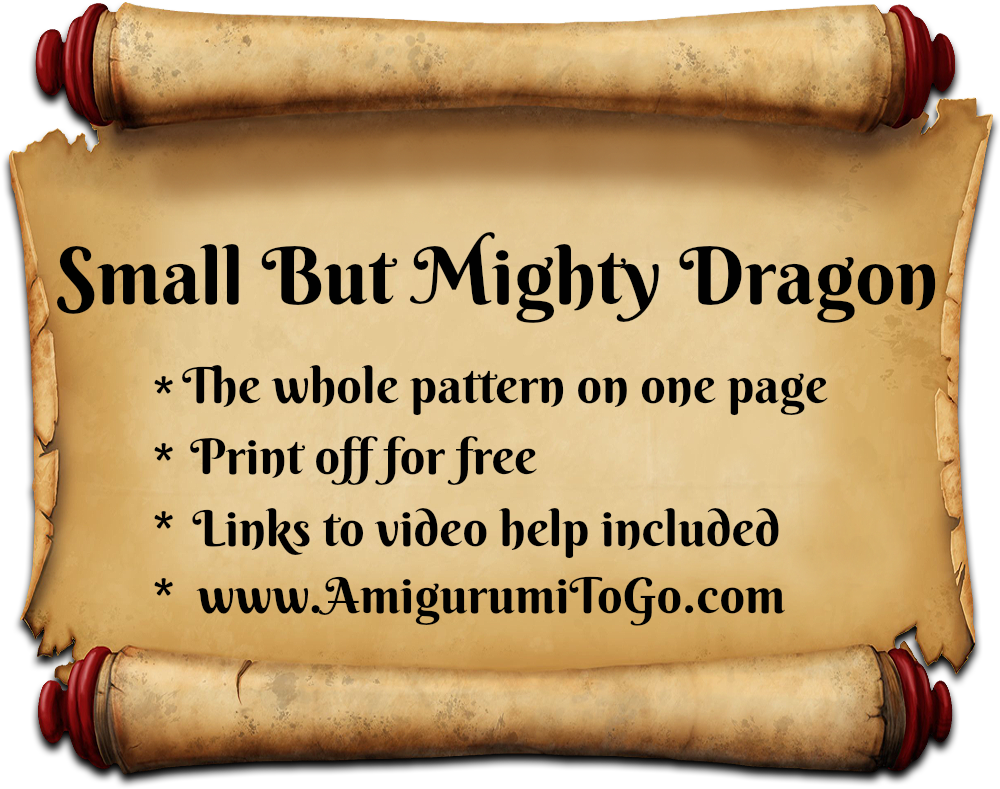 Small But Mighty Dragon Printable Pattern On One Page - Knights Scroll (1000x800), Png Download