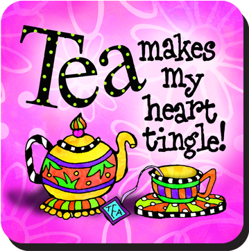 Tea Makes My Heart Tingle Coaster - Tea (400x400), Png Download