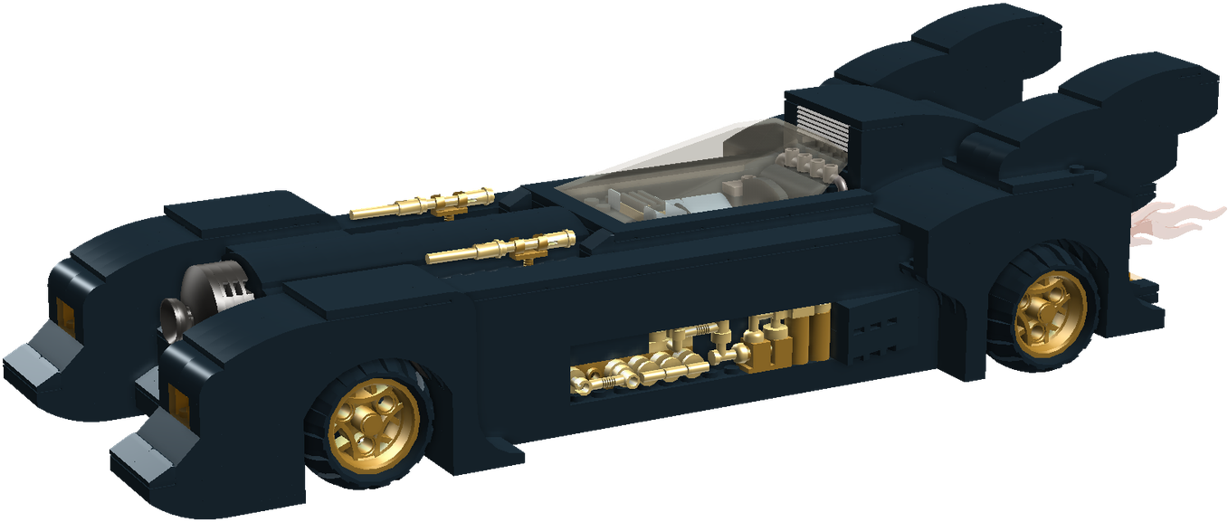 1989 Batman Movie - Model Car (1600x766), Png Download