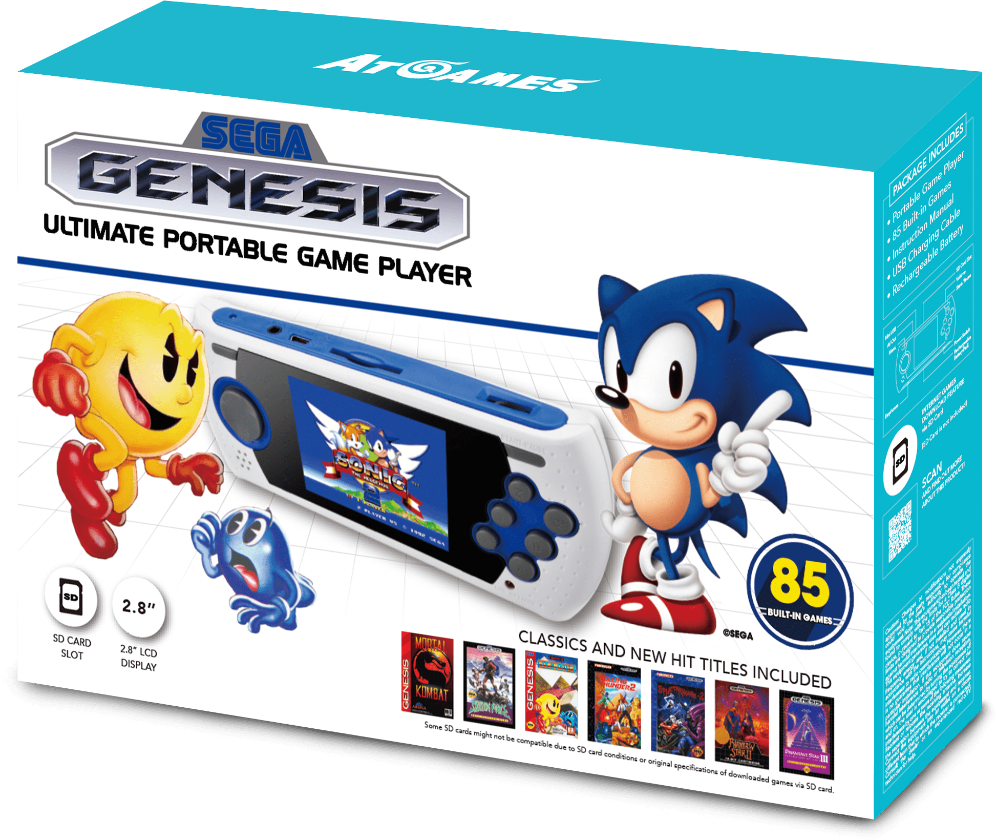 Sega Genesis Ultimate Portable Game Player (2362x2104), Png Download