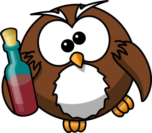 Lechuza, Borracho, Alcohol - Drunk Owl (386x340), Png Download