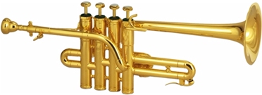 Schilke Model P5-4 Bb/a Piccolo Trumpet Outfit W/ Mouthpiece - Piccolo Trumpet (371x335), Png Download