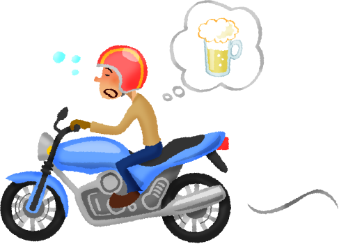 Hombre Borracho Montando Motocicleta - Motorcycle (487x350), Png Download