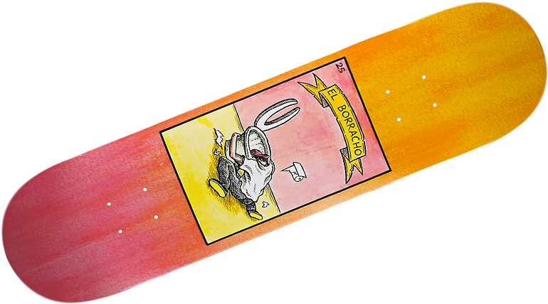 El Borracho 8 - Skateboard Deck (900x500), Png Download
