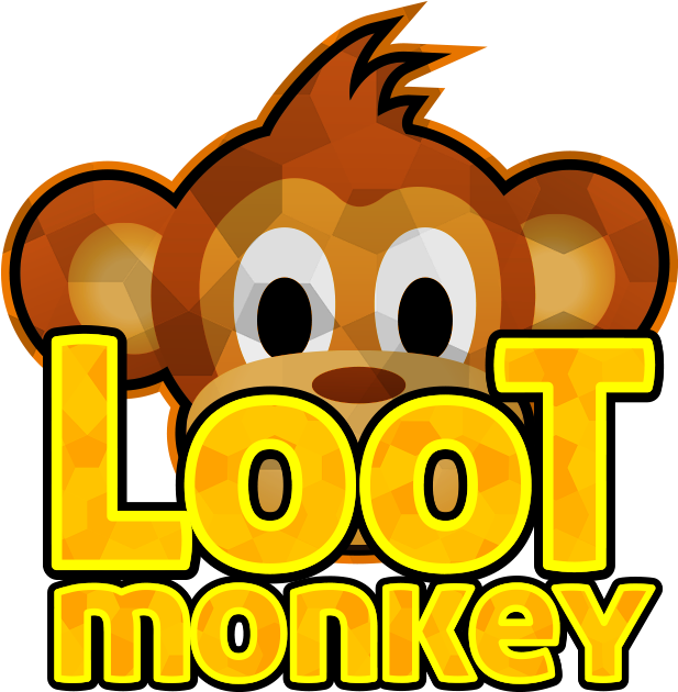 Loot Monkey By Tackorama - Cartoon (1800x666), Png Download