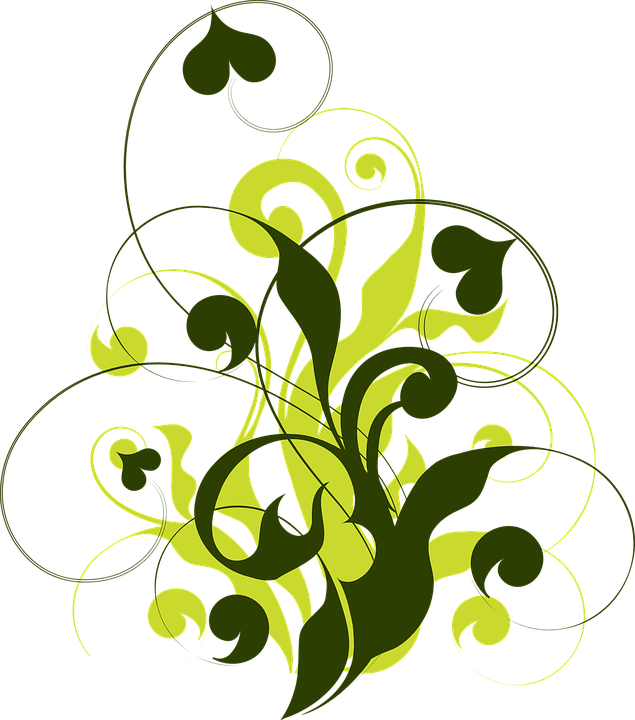 Vectores Ramas Png - Green Flourish Png (441x500), Png Download