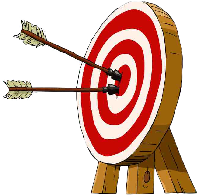 Archery Lessons At Sports At The Beach Archery Range - Bow And Arrow Target Clipart (652x644), Png Download