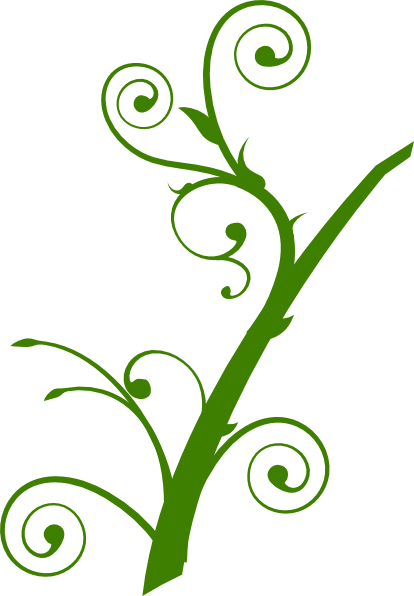 Green Branch Leaves Clip Art At Clker - Tree Branch Clip Art (414x596), Png Download