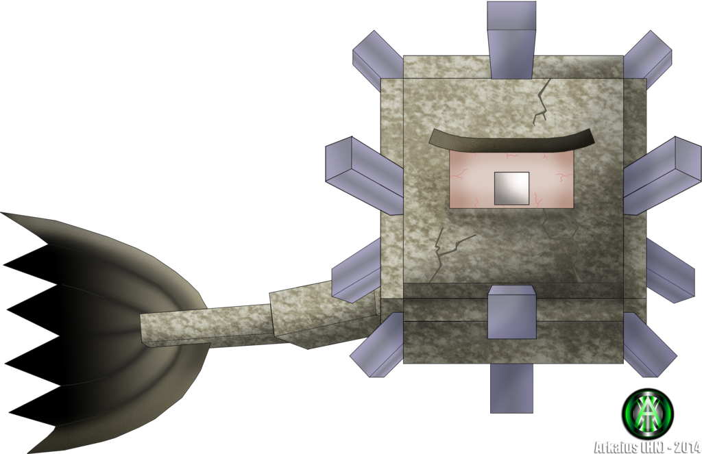 Max Prefers This Art Style To The Literal Style - Elder Guardian Minecraft Gif (1024x663), Png Download