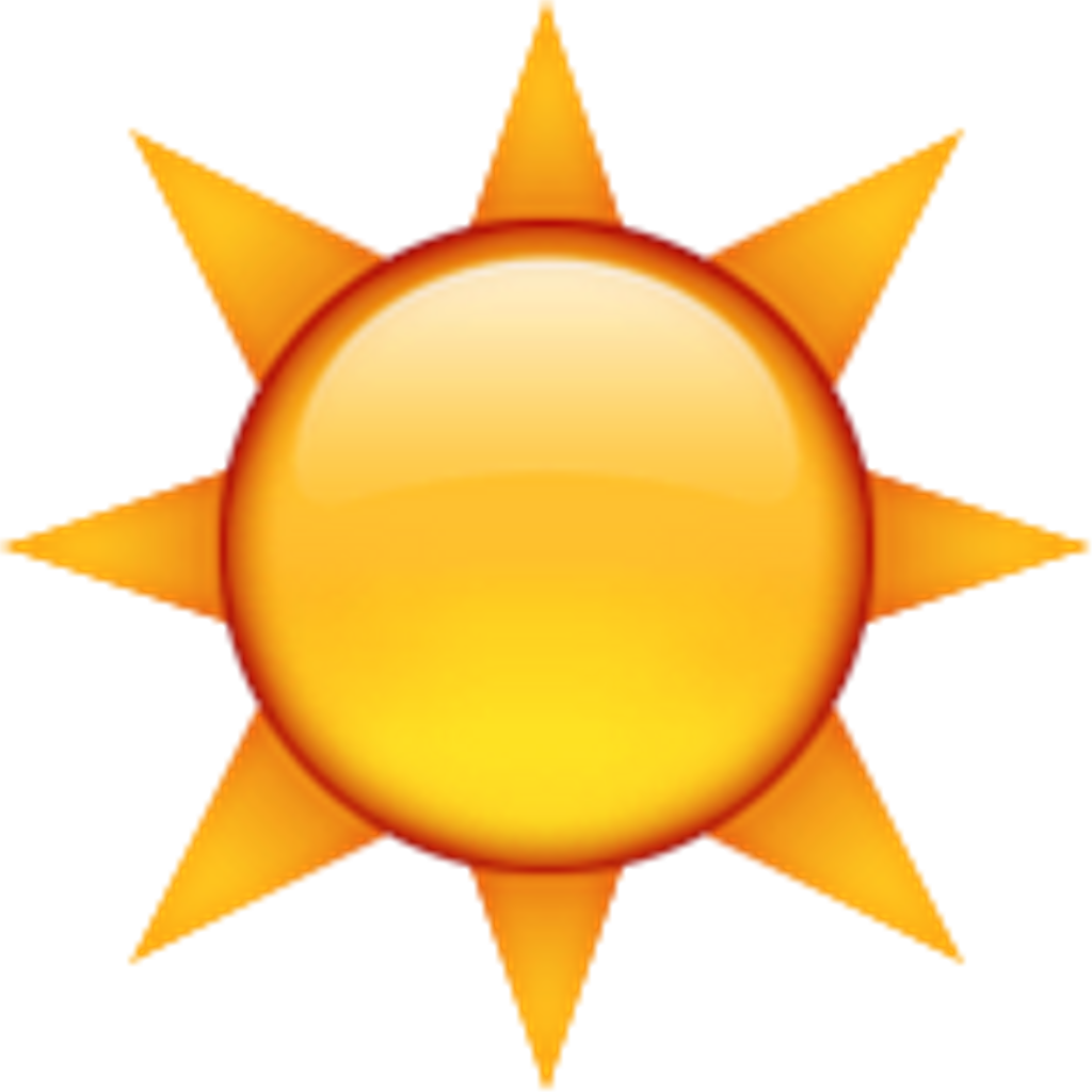 Sun Yellow Emoji - Sun Emoji Iphone Png (1024x1024), Png Download