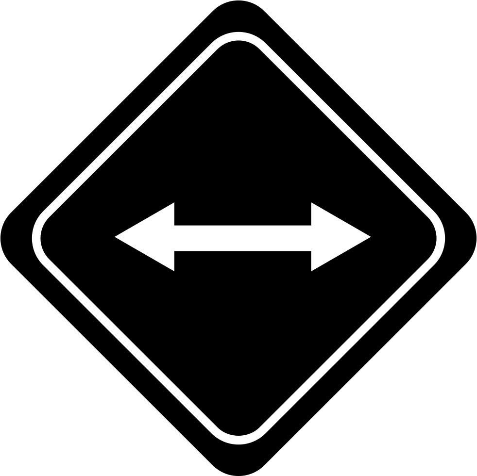 Traffic Signal With Double Arrow To Opposite Directions - Señales De Transito De Flechas (982x981), Png Download