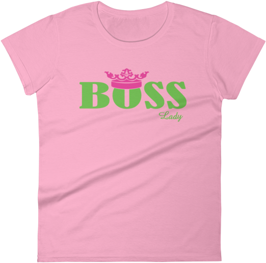 Dbs Boss Lady Pink And Green - Active Shirt (600x600), Png Download