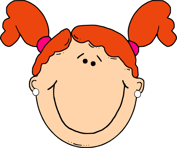 Red Headed Girl Cartoon (600x501), Png Download