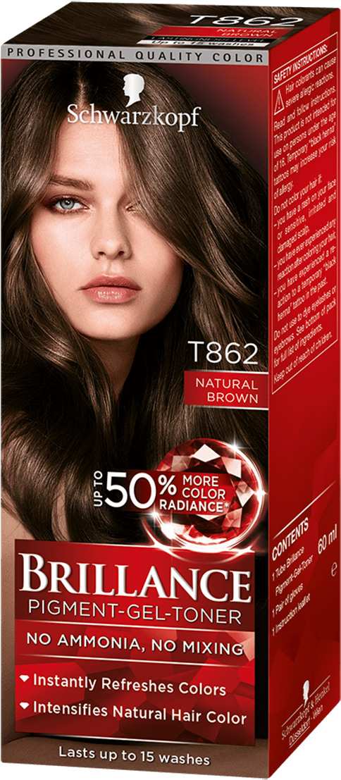 Natural Black - Schwarzkopf Brillance Toner (970x1400), Png Download