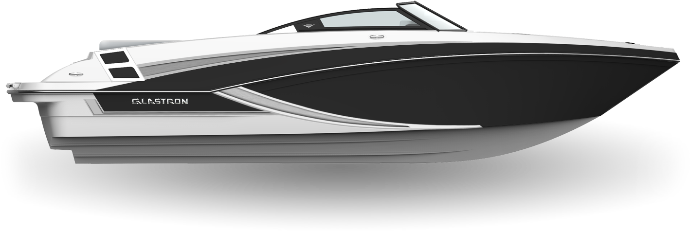 White W/jet Black - Glastron (1440x993), Png Download