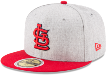 St Louis Cardinals Mlb New Era 59fifty Heather Hit - Men's St. Louis Cardinals New Era Heathered Gray/red (480x270), Png Download