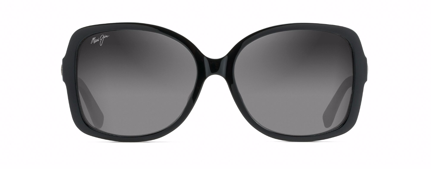 Maui Jim Melika 760 Sunglasses<span>- Black Gloss With - Maui Jim Melika Gs760 02 Sunglasses (1454x695), Png Download