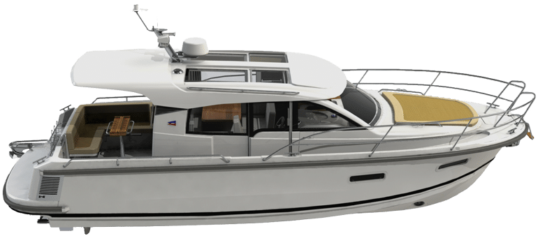 Sidewalk Design Extra Space And Safety - Nimbus 305 Coupe 2018 (770x341), Png Download