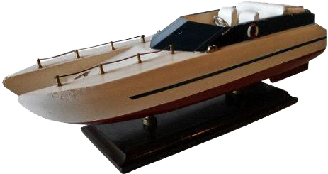 Catamaran Speed Boat Model 1960's @shoprubylux - Boat (462x462), Png Download