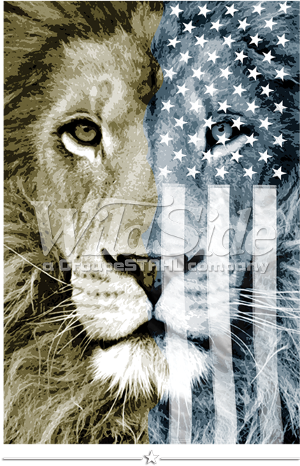 American Flag Lion - Wildlife Heritage Foundation (675x675), Png Download