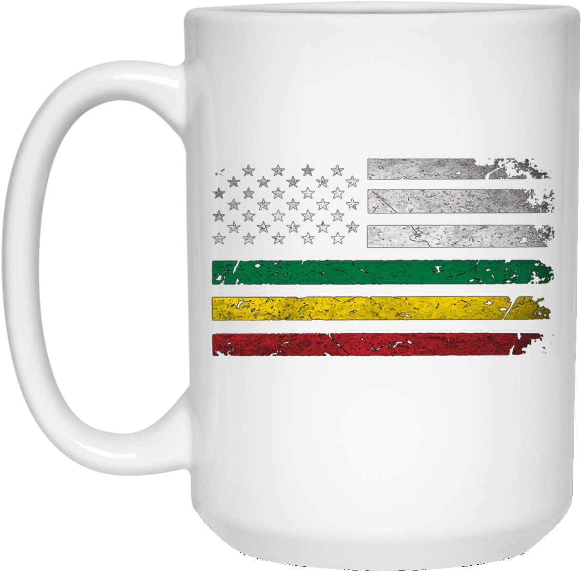 Africa Flag -african American Flag Rasta Reggae 15 - Mug (1155x1155), Png Download