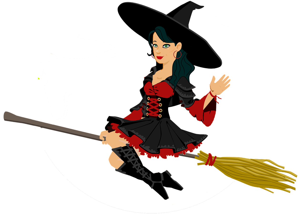 Witch Halloween Hat - Flying Witch (1280x1152), Png Download