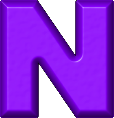 Purple Letter N Png (385x400), Png Download