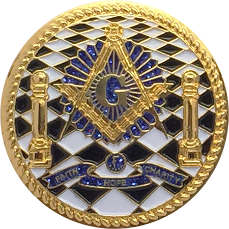 Masonic Freemason Seal Lapel Pin - Alt Attribute (450x450), Png Download