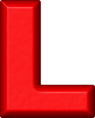 Red Refrigerator Magnet L - Letter L In Red (322x400), Png Download