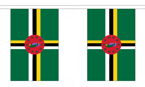 Dominica Flag Bunting - Dominica World Country National Flag Rectangle Refrigerator (600x600), Png Download