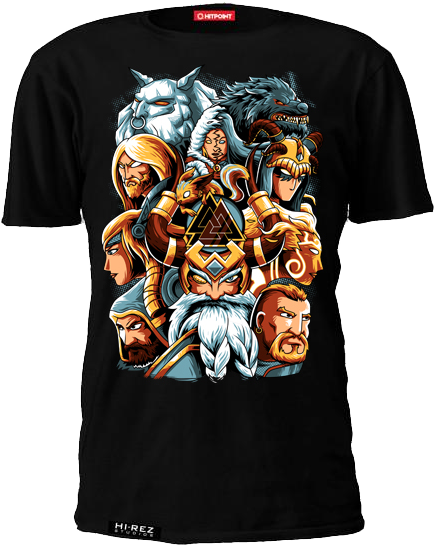 Smite Norse Gods T-shirt - Blk Sport Queensland Reds Super Rugby Training Tee (800x600), Png Download