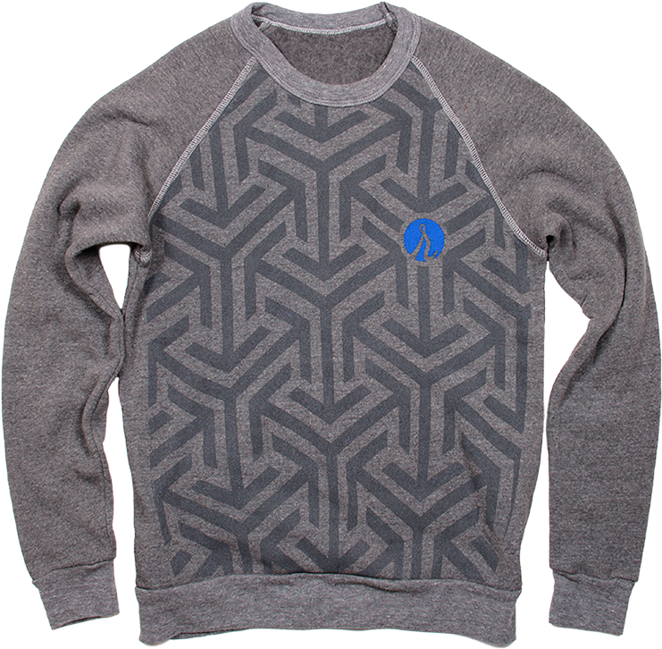 Pattern Sweatshirt In Royal Blue And Cool Grey On Premium - Sweatshirt (780x740), Png Download