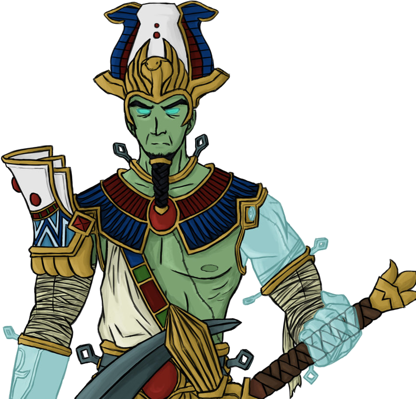 Smite Osiris Cartoon (948x842), Png Download